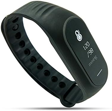 Blood Pressure Monitor，Smart Bracelet Fitness tracker B15P Wristband with Heart Rate Pedometer Calorie Step Sleep Monitor OLED Display - Black