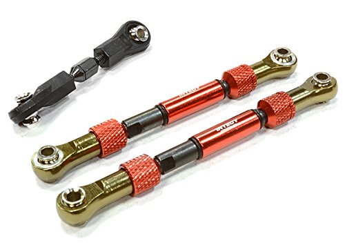 Integy RC Model Hop-ups C26142RED Machined Steering Turnbuckle Set (3) for Axial 1/10 Yeti Rock Racer