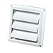 Deflecto Supurr-Vent Louvered Outdoor Dryer Vent Cover, 4 Inches Hood, White (HS4W/18) primary