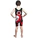 Wrestling Singlet by KO Sports Gear: Red SKULL DESIGN - Closeout Priced!
