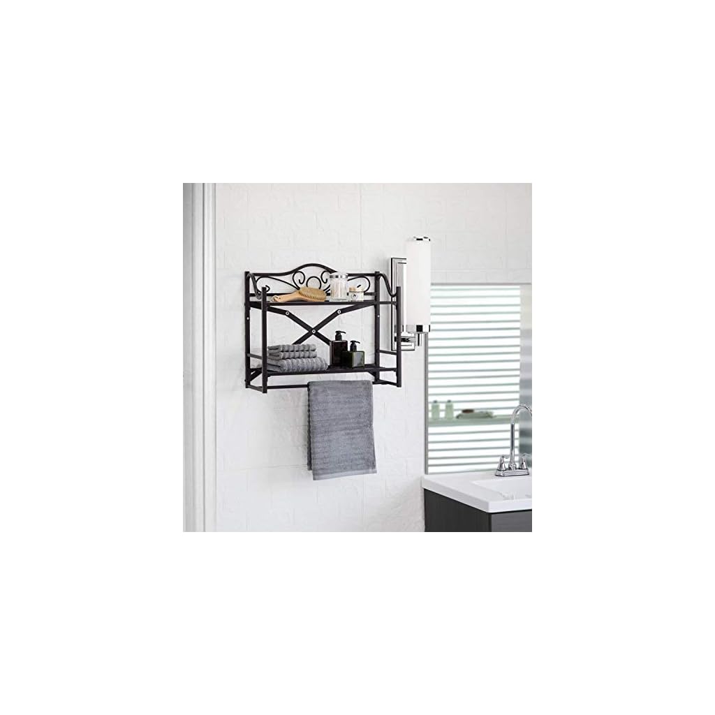 Home Zone Living CAH7005U Home Zone Bath Wall Mounted Storage Towel