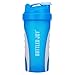 BOTTLED JOY Protein Shaker Bottle, Non-toxic Wide Mouth 100% Leak Proof Shake Water Bottles 27oz 800ml (Blue)