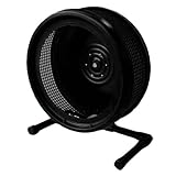 Pet Exercise Wheel, Pet Wheel for Sugar Gliders, Rats--Stealth Wheel; Black with Stand by Atticworx