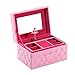 Musical Jewelry Box for Girls Ballerina Music Box Kids Jewelry Boxes Pink Glittery Musical Storage Box with Drawer for Little Girl's Gifts Lamir