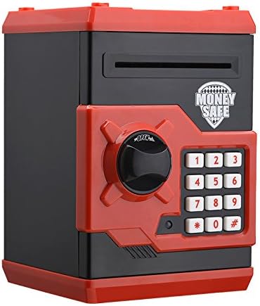 JUMERY Electronic Money Bank, Cartoon Password Piggy Bank Cash Coin Can, Toy Gifts Birthday Gifts for Kids (Black)
