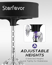 Starfavor Drum Throne Adjustable Drum Stool Padded