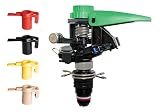 Rain Bird P5-R PLUS Plastic Impact Sprinkler with Nozzle Set, Adjustable 0° - 360° Pattern, 25' - 45' Spray Distance