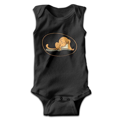 Michael Conti Cute Yellow Cat Sleeveless Baby Romper Cotton Kids Playsuit Boys Girls