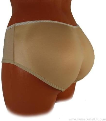 Low Rise Padded Panty Butt Booster Booty Enhancer Size Medium Color Nude Beige