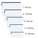 Selizo 12 Pcs Plastic Zip File Paper Document Folder Bags Storage Pouch with Assorted Sizes (12 Pcs Blue)