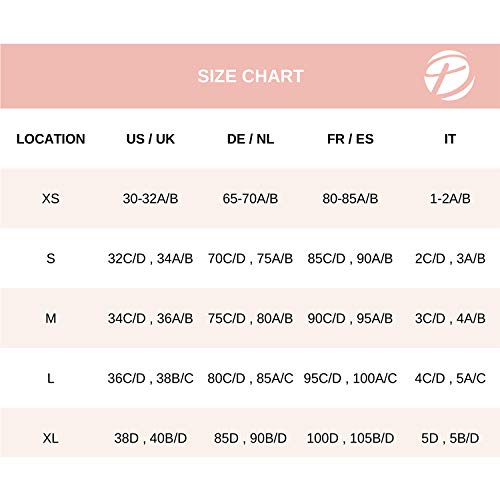 DOBREVA Women's Lace Padded Bralette Plunge Wireless Longline Bra for A to D Cups Ivory (Bra) X