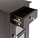 Best Choice Products Multipurpose Bathroom Floor Storage Space Saver Cabinet for Linens, Toiletries w/ 3 Shelves, Drawer, Cupboard, Tempered Glass Double Doors, Espresso Brown
