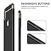 iPhone X Case, TRIJEN 3 in 1 Hybrid Ultra Thin + Slim Fit Hard Plastic Cover [Matte Finish] Anti-Scratch Non-Slip Surface for Apple iPhone X - Black and Gold