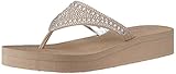 Skechers Cali Women's Vinyassa-Bindu Flip Flop, Taupe, 9 M US