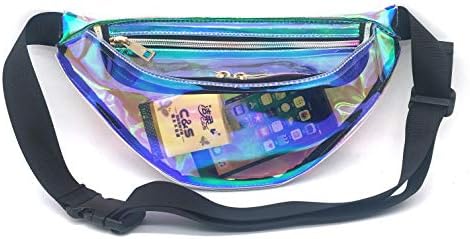 Dolores Clear Transparent Fanny Pack Adjustable Waist Pack Chest Pack Bum Bag Water-Resistant Beach Travel Purse