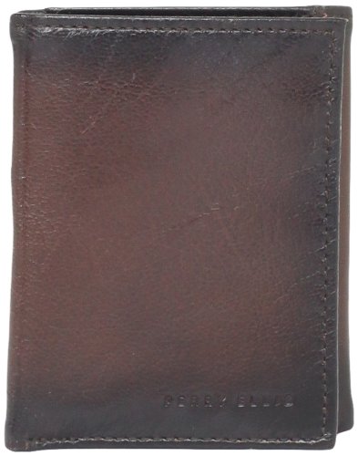 Perry Ellis Men's Michigan Slim Trifold, Brown, One Size