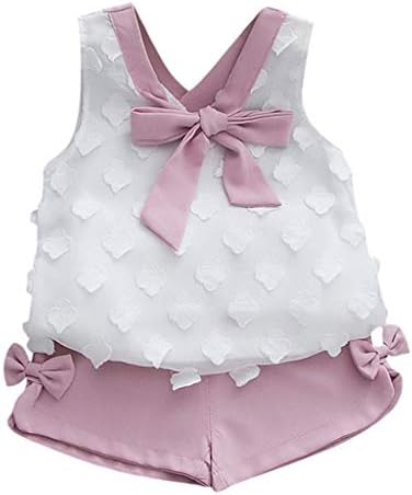 キッズ服 Yolaird ベビー服 セットアップ 女の子 春夏 新生児 肌着 セット 女児 Tシャツ シフォン ガールズ ノースリーブ トップス ショートパンツ 上下セット タンクトップ フリル 赤ちゃん服 可愛い 幼児服 保育園 小学校
