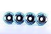 8-pack, Cougar Inline Skate/Rollerblade Wheels (Sea Blue, 72mm)