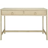 SAFAVIEH Esther 2-Drawer Wood Computer Desk, 46" Antique White DSK9200B | Computer Desk, Rubberwood, 2-Drawer, 46" Overall, Assembly Required, home office, bedroom, study
