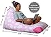 Mylola KIDS Stuffed Animal Bean Bag Storage Chair | Extra Large Premium Cotton Canvas Cover | Toy Organizer That Makes Comfy Lounger Seat | (200L/Pink)