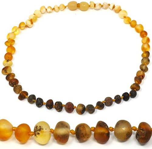Amber Teething Necklace - Truly Raw 100% Baltic Amber Rainbow
