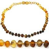 Amber Teething Necklace - Truly Raw 100% Baltic Amber  Rainbow