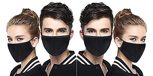 Fashiol Clear Anti-Fog Anti-spitting Face Mask For Women Men Reusable Breathable Durable PC Mouth Shield Mouth Masks, Reusable, Free Size, Unisex, Pack of 4