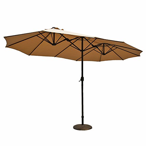 Le-Papillon-14-ft-Outdoor-Umbrella-Double-Sided-Aluminum-Market-Patio-Umbrella-with-Crank
