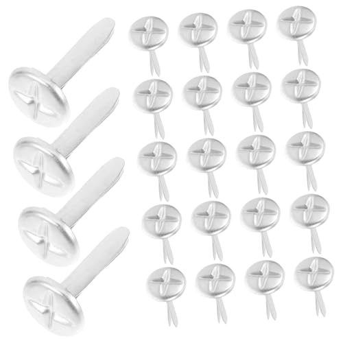 Gadpiparty 100pcs Paper Fasteners Brads with Round Flat Heads for DIY Crafts Double Legged Design for Extra Stability for Scrapbooking and Projects