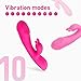 CKSOHOT Rabbit Dildo Vibrator G-Spot Clitoris Stimulation,Handheld Wireless Waterproof Vagina Vibration with 10 Patterns Powerful Dual Motors Vibrating Adult Sex Toy for Couples(Pink)