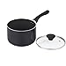 Cook N Home Nonstick Sauce Pan with Lid, 3 Quart, Black