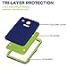 Galaxy Tab E 8.0 Case,SKYLMW Fashion Hybrid Protective Heavy Duty Rugged Shockproof Drop Resistance Anti-Slip Cover for Samsung Galaxy Tab E 8.0 Blue Green