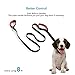 Dog Leashes for Large Dogs Double Handles, 8 ft Extra Long Lead with Traffic Padded Handles, Heavy Duty Nylon Dog Training Leash (Black)