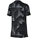 NIKE Boys' Short Sleeve All Over Print Training Top, Black, Large
