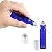 Auperwel DorisMax Blue Glass Bottles,Essential Oil Bottles with Roller Balls and Silver Cap with 3X Dropper Include,10ml(6Pack)
