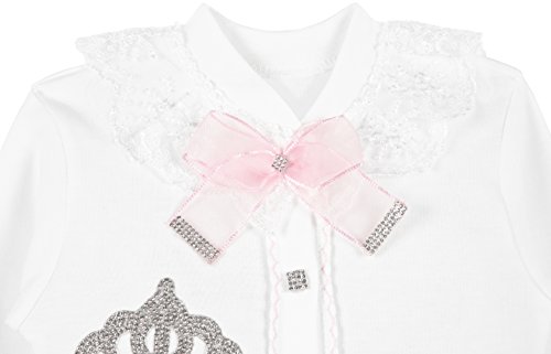 Lilax Baby Girl Jewels Crown Layette 3 Piece Gift Set 3-6 Months Pink
