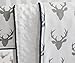Baby Boy Crib Bedding White Grey Woodland Arrow Antlers Deer Head Minky Blanket Navy Crib Sheet Deer Buck Crib Rail Bedding Set (Grey Arrow Deer Head, 4 pieces set)