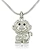 Monkey Charm Pendant Necklace, Cute Animal Jewelry Gifts for Girls, Teens, Women, Daughter, Granddaughter, Sister, Christmas, Birthday Presents