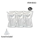 Collapsible Reusable Foldable Eco-Friendly 8 Oz Water Bottle – BPA Free - (3 pack)