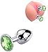 Steel Color Adult only Sex Toys Attractive Butt Plug Anal Jewelry Small (Baby Pink)