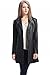 BGSD Women Danielle Lambskin Leather Walking Coat (Also available in Plus Size & Petite), Black, X-Large Petite