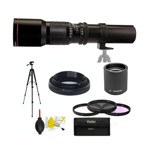 HD 32K 500MM 1000MM TELEPHOTO Zoom Lens for Canon EOS Rebel T100