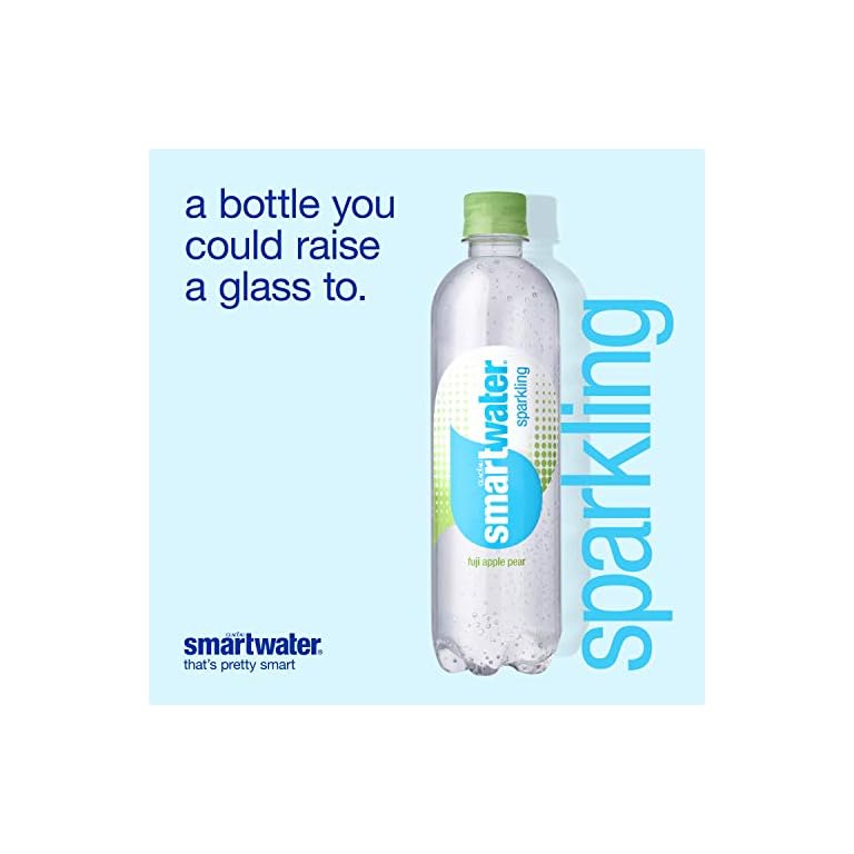 Smartwater Sparkling Fuji Apple Pear, 500mL, 24 Pack Hollywood Traders