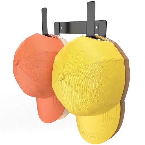 YEENOR Hat Rack Organizer for Baseball Caps, Strong Adhesive/Wall Drilled Hat Holder Storage, Hat Hanger for Closet, Door, Bedroom (1 Pack)