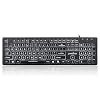 Perixx PERIBOARD-317 Wired Backlit USB Keyboard, Big Print Letter with White Illuminated LED, US English Layout