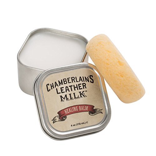Leather Conditioner, Scratch Repair | Leather Milk Healing Balm - Heals & Restores Dry, Cracked, Scratched Leather | All-Natural, Non-Toxic, Cosmetic Grade | Made in USA | Includes Absorption Sponge Leather Conditioner, Scratch Repair | Leather Milk Healing Balm - Heals & Restores Dry, Cracked, Scratched Leather | All-Natural, Non-Toxic, Cosmetic Grade | Made in USA | Includes Absorption Sponge