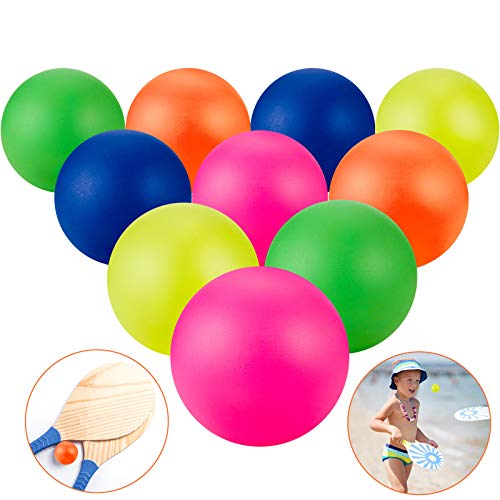 Sumind 20 Pieces Replacement Beach Balls Multicolor Beach Paddle