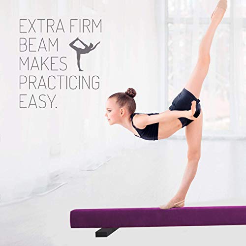 86 York Upgrade Adjustable Balance Beam Gymnastics for Home 8 ft Long Equipment for Kids Tumbling (Purple) - Thumbnail 2