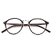 Happy Store CN65 Vintage Inspired Metal Bridge Round UV400 Clear Lens Glasses for Men and Women,Brown