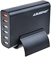 Quick Charge 2.0, ABLEGRID&reg; 60W Multi-port USB Charger 6 Ports Intelligent Desktop Charging Station Portable Travel Charger for iPhone iPad Samsung HTC Nexus and More (Black)